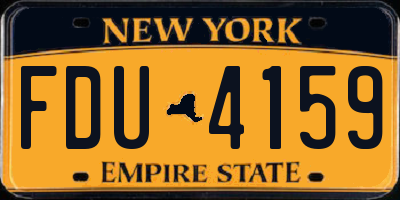 NY license plate FDU4159