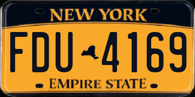 NY license plate FDU4169
