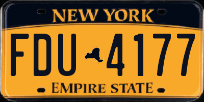 NY license plate FDU4177