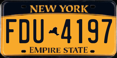 NY license plate FDU4197