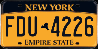 NY license plate FDU4226