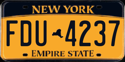 NY license plate FDU4237