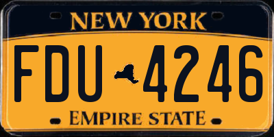 NY license plate FDU4246