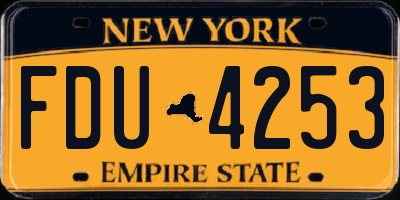 NY license plate FDU4253
