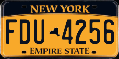 NY license plate FDU4256