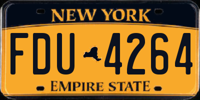 NY license plate FDU4264