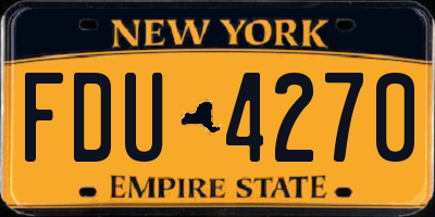NY license plate FDU4270