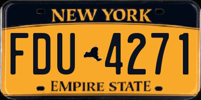 NY license plate FDU4271