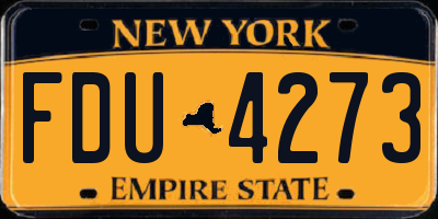 NY license plate FDU4273