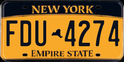 NY license plate FDU4274