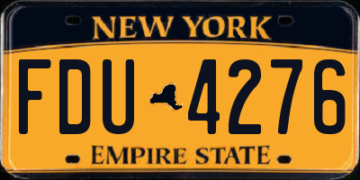 NY license plate FDU4276