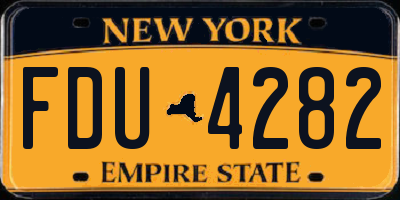 NY license plate FDU4282
