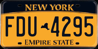 NY license plate FDU4295