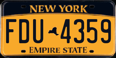 NY license plate FDU4359