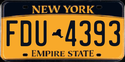 NY license plate FDU4393
