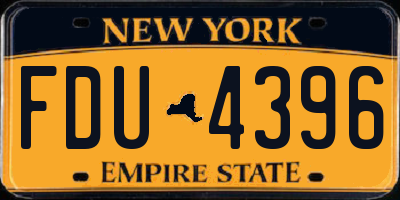NY license plate FDU4396