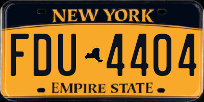NY license plate FDU4404