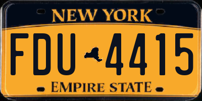 NY license plate FDU4415