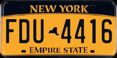NY license plate FDU4416