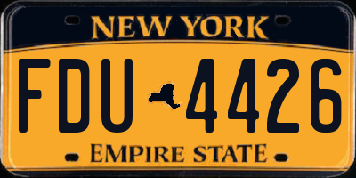 NY license plate FDU4426