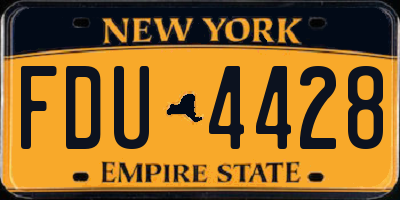 NY license plate FDU4428