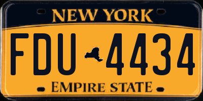 NY license plate FDU4434
