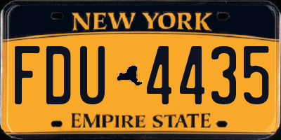 NY license plate FDU4435