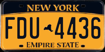 NY license plate FDU4436