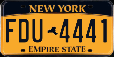 NY license plate FDU4441