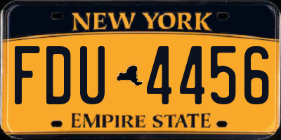 NY license plate FDU4456