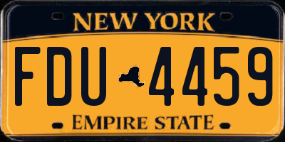 NY license plate FDU4459
