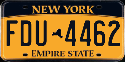 NY license plate FDU4462