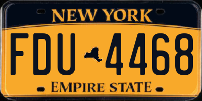 NY license plate FDU4468