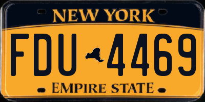 NY license plate FDU4469