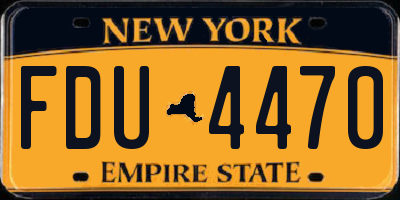 NY license plate FDU4470