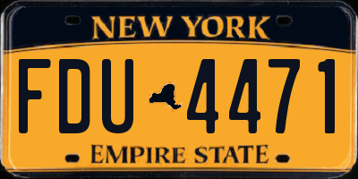 NY license plate FDU4471