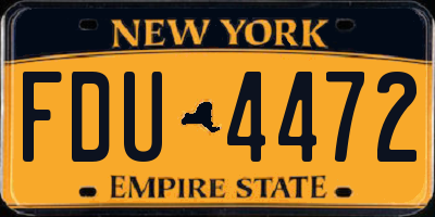 NY license plate FDU4472