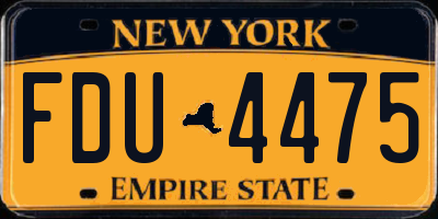 NY license plate FDU4475
