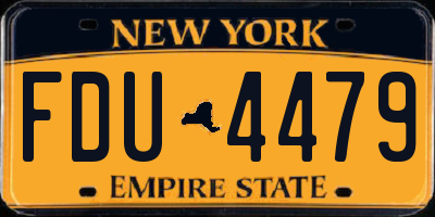 NY license plate FDU4479