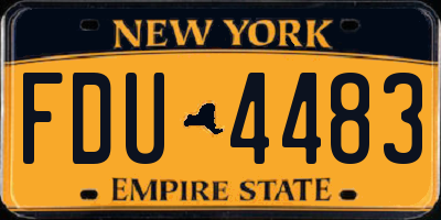 NY license plate FDU4483
