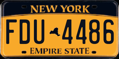 NY license plate FDU4486