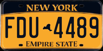 NY license plate FDU4489