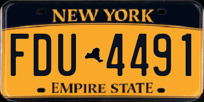 NY license plate FDU4491