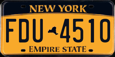 NY license plate FDU4510