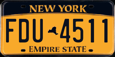 NY license plate FDU4511