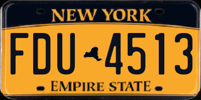 NY license plate FDU4513