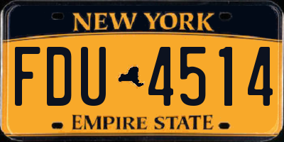NY license plate FDU4514