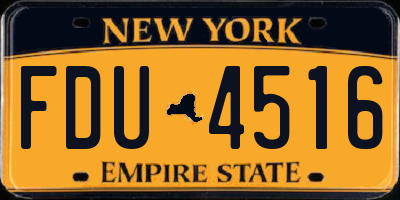 NY license plate FDU4516