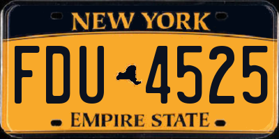 NY license plate FDU4525