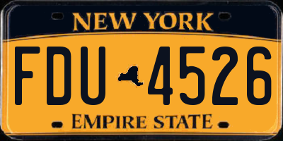 NY license plate FDU4526